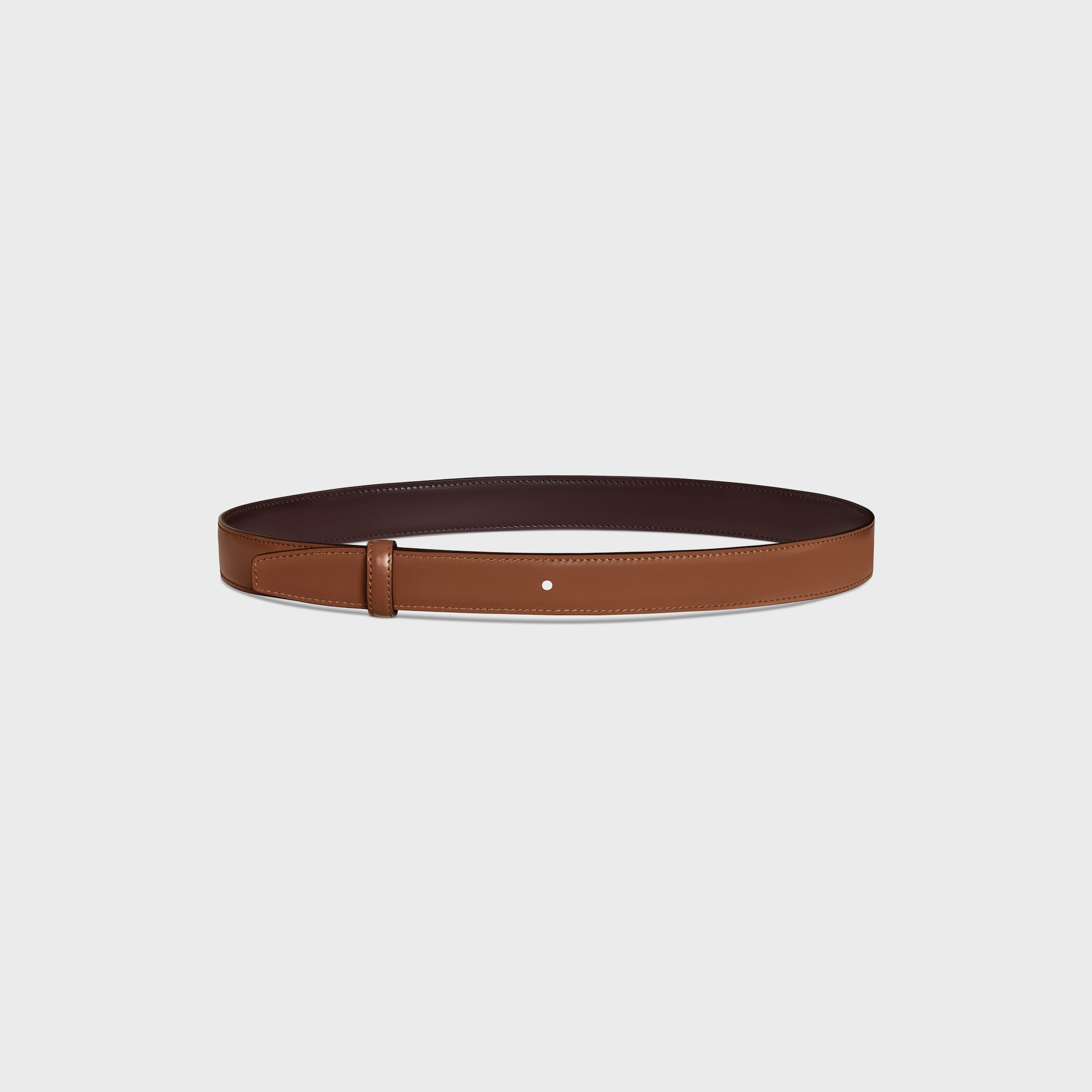 CELINE☆25SS Taurillon レザー エレガント ベルト ブラック REVERSIBLE STRAP 25MM IN TAURILLON - | CELINE