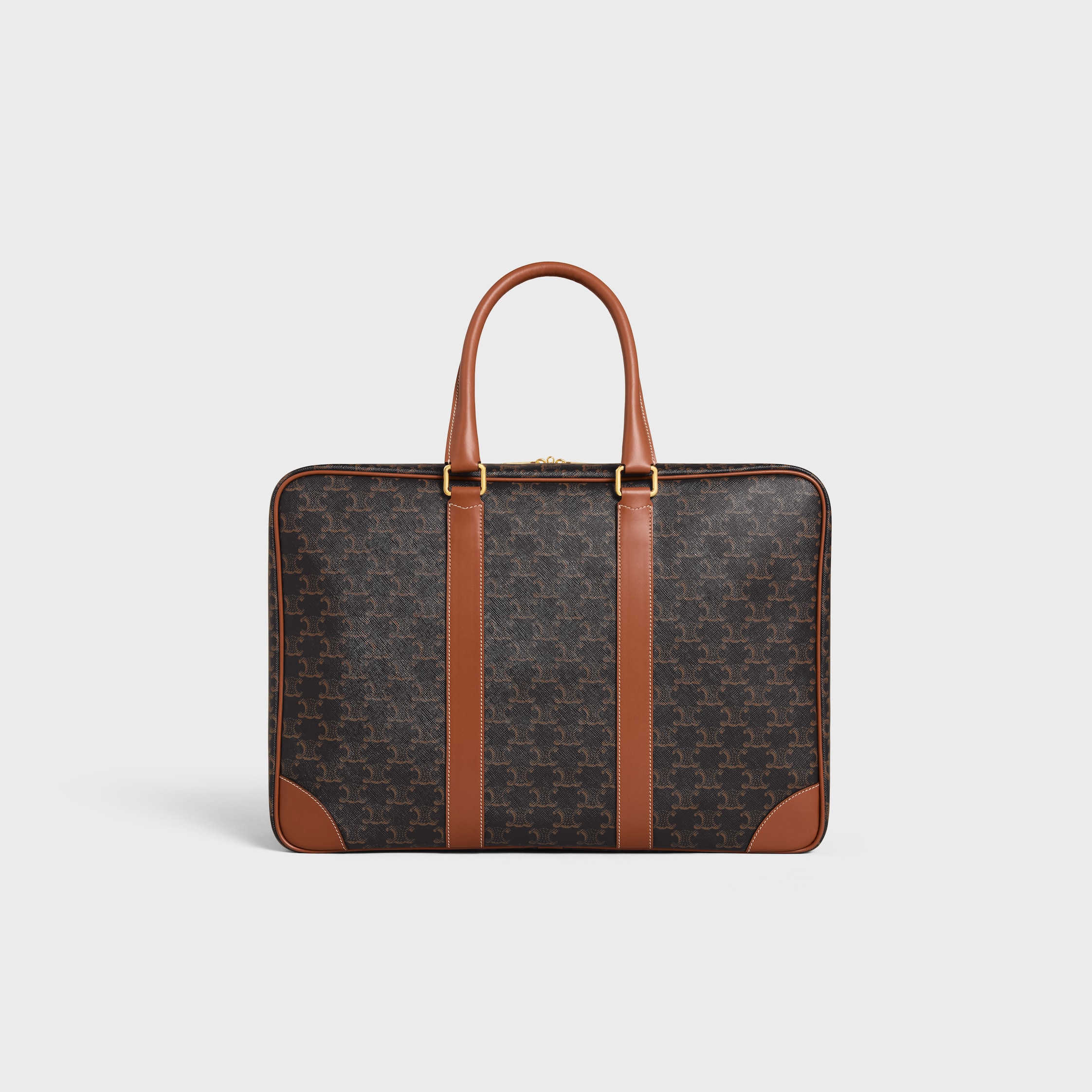 ◆CELINE◆ LARGE TRAVEL BAG IN JACQUARD TEXTILE AND CALFSKIN LARGE TRAVEL BAG IN JACQUARD TEXTILE AND CALFSKIN - | CELINE