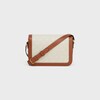 Classique Triomphe Bag in TEXTILE WITH TRIOMPHE ALL-OVER AND CALFSKIN - NATURAL / TAN - TRIOMPHE - 3 | CELINE