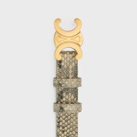 Medium 25MM Triomphe Belt in Pearly Python - NATURAL -  - 1 | CELINE