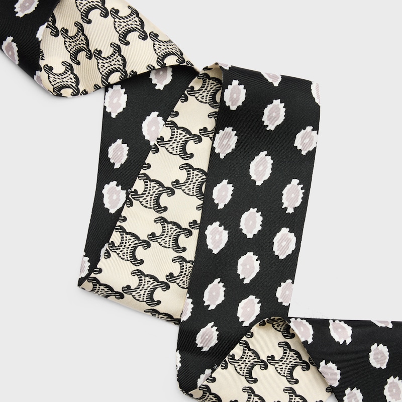 lavalliere IN silk twill - Black Vanilla -  - 1 | CELINE