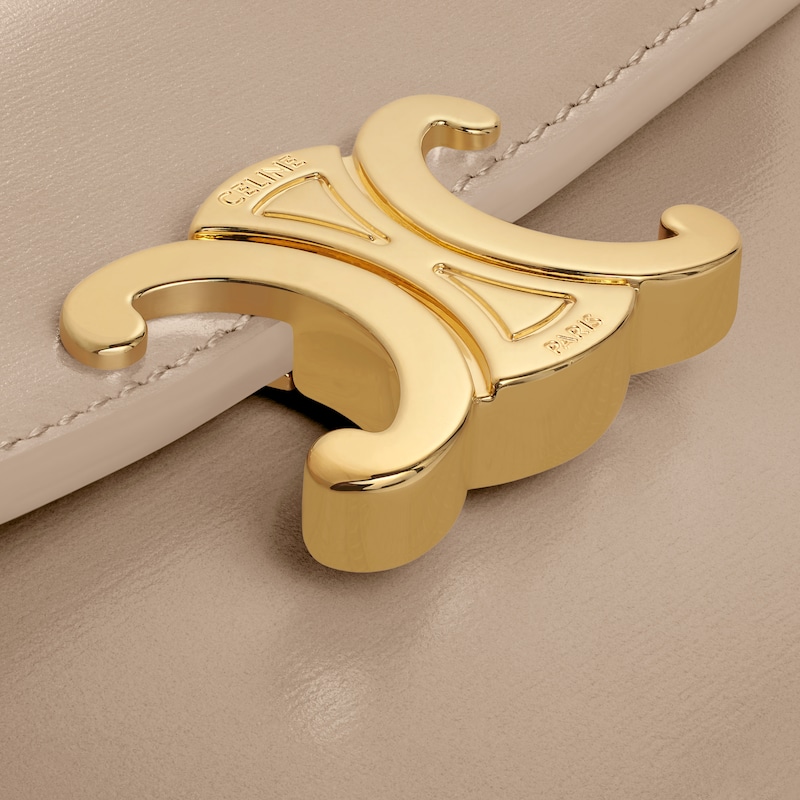 LONG CARD HOLDER WITH FLAP TRIOMPHE  IN Shiny calfskin - SAFARI - COIN AND CARD HOLDERS - 1 | CELINE