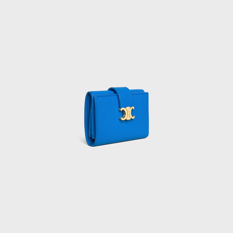 FINE STRAP WALLET NINO IN SUPPLE GRAINED CALFSKIN - ULTRA BLUE - WALLETS - 1 | CELINE