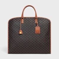 Garment Bag in Triomphe Canvas and Calfskin - TAN - TRAVEL - 1 | CELINE