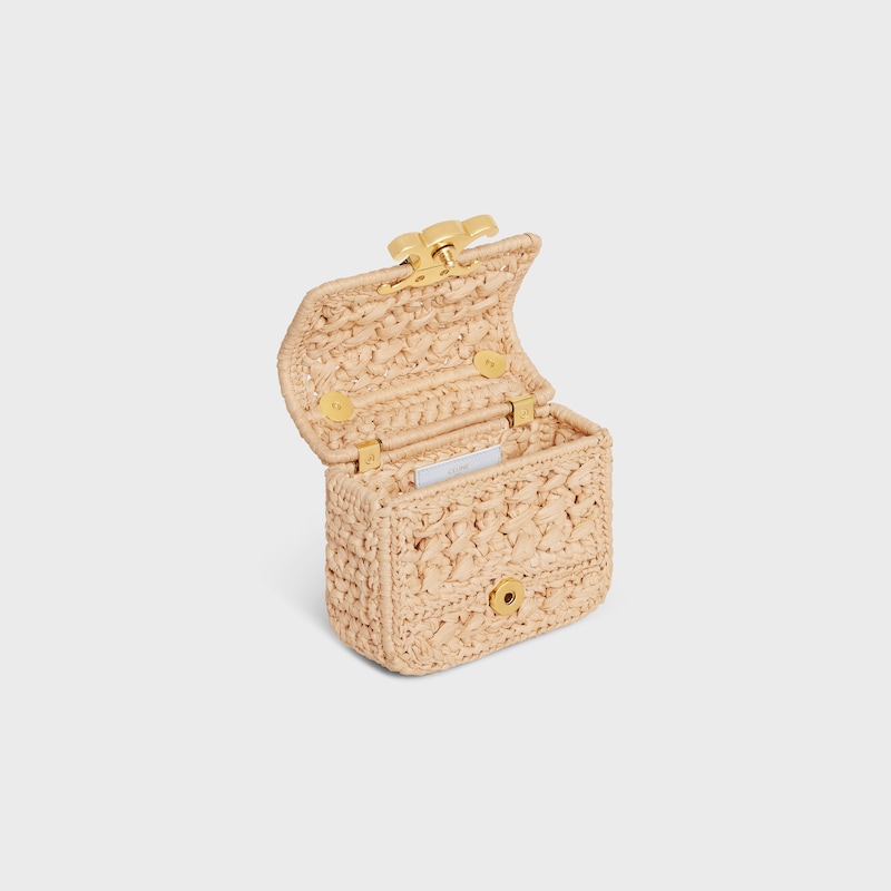 拉菲亞迷你型CLAUDE飾鍊手袋 - 天然色 - 更多款式 - 1 | CELINE