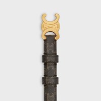Small 18MM Triomphe Belt IN TRIOMPHE CANVAS - TAN -  - 1 | CELINE
