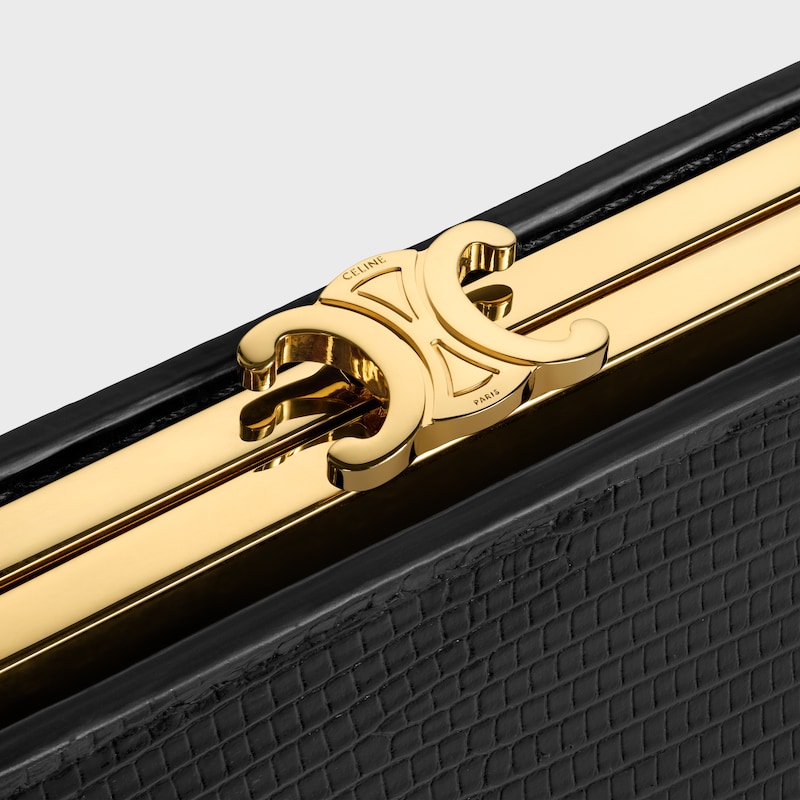 MINI CELINE ANTOINETTE IN Lizard - BLACK - MORE LINES - 1 | CELINE