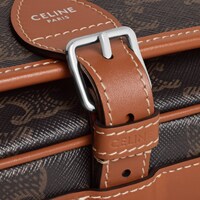 KLEINE FOLCO MESSENGER BAG aus Triomphe Canvas und Kalbsleder - TAN - FALL 24 - 1 | CELINE