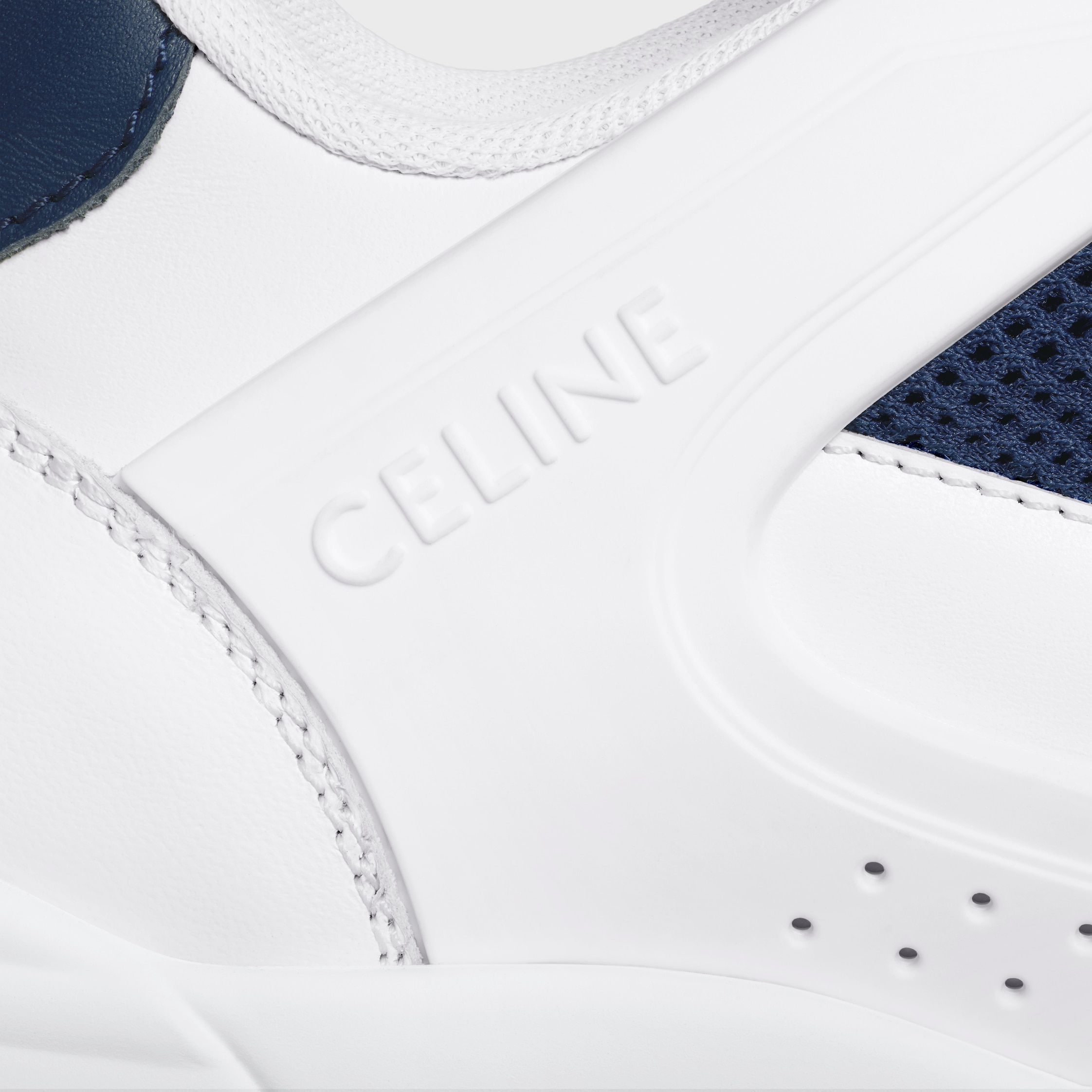 CELINE TRAINER CT-09 LOW LACE-UP SNEAKER IN CALFSKIN AND