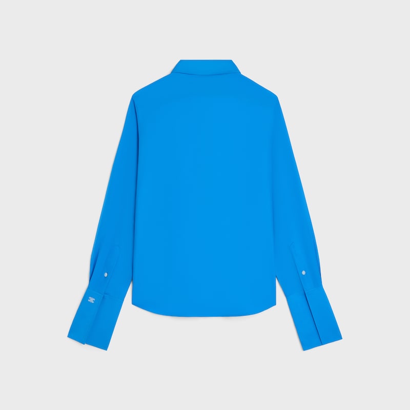 shirt IN silk poplin - LAGOON -  - 1 | CELINE