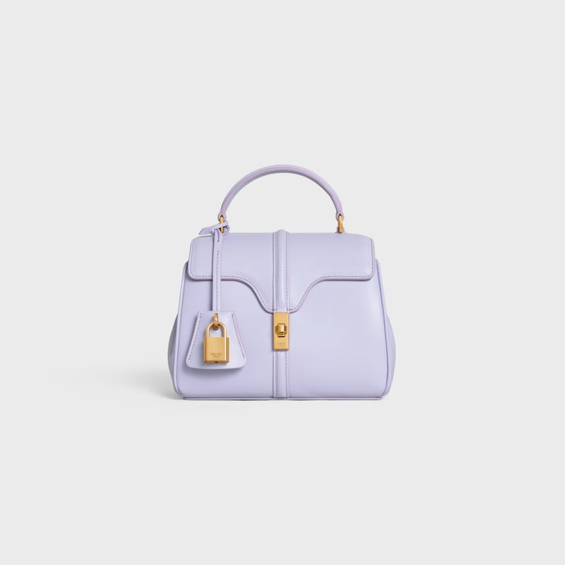 MINI 16 in satinated calfskin - Light Lavender - TOP-HANDLE BAGS - 1 | CELINE