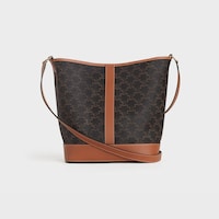 標誌印花及牛皮革中號水桶包 - 黃褐色 - 斜挎包 - 2 | CELINE