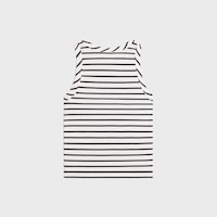 triomphe tank top IN striped silk jersey - OFF WHITE / BLACK -  - 2 | CELINE