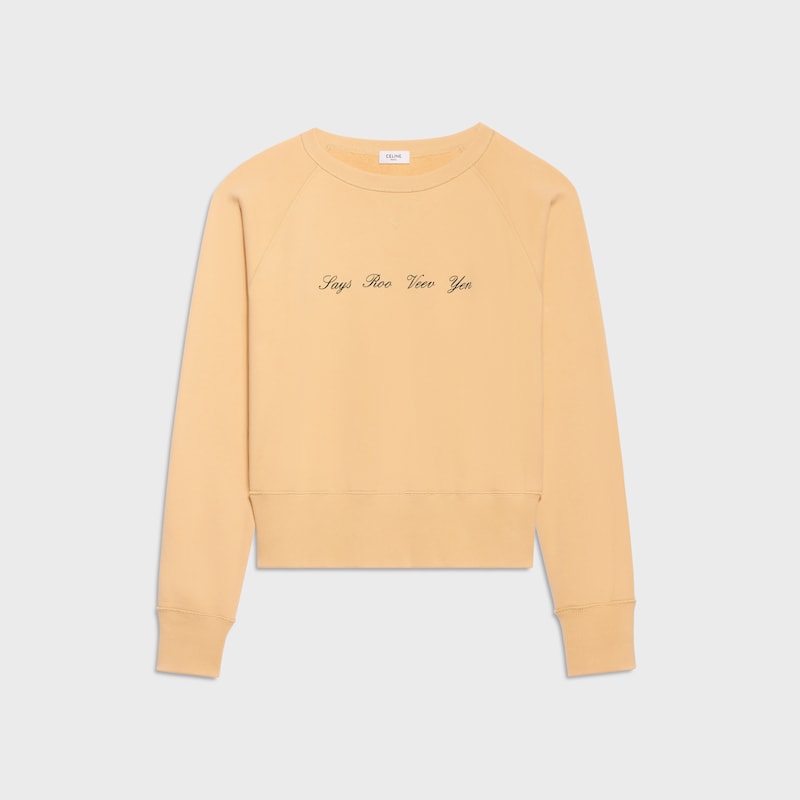 sweatshirt IN cotton fleece - PAILLE / SAPIN -  - 1 | CELINE