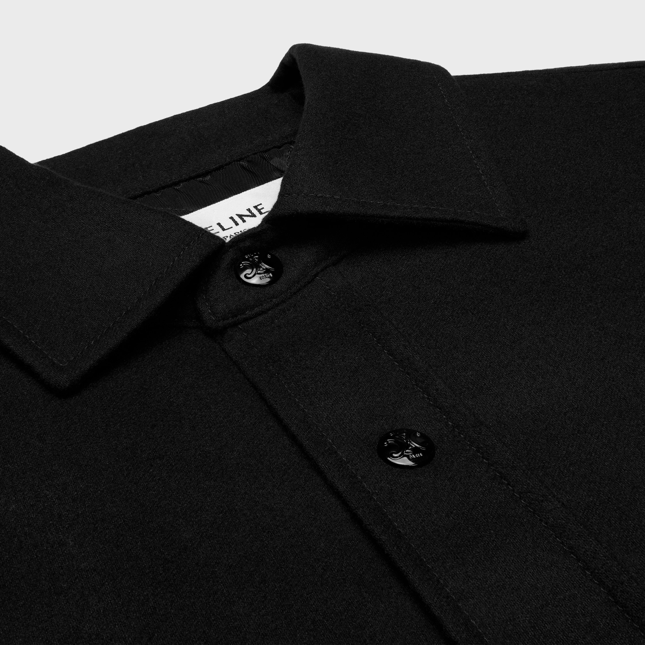 未使用級/22AW★セリーヌ　中綿　チェックフランネルオーバーシート　44 未使用級/22AW☆セリーヌ 中綿 チェックフランネルオーバー