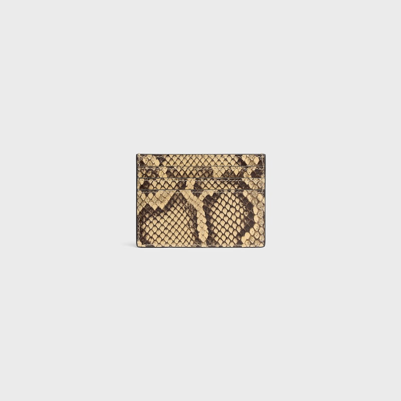 CARD HOLDER TRIOMPHE IN Python - HONEY - COIN AND CARD HOLDERS - 1 | CELINE