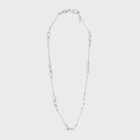 Celine Charms Necklace in Brass with Rhodium Finish - SILVER - NEW - 2 | CELINE