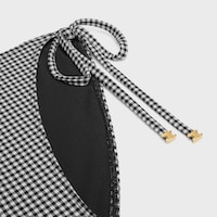 Triomphe Vichy平紋針織泳褲 - 白色/黑色 -  - 2 | CELINE