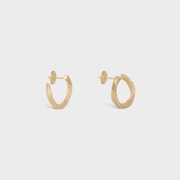 Torsion Earrings in Yellow Gold and Diamonds - Yellow Gold and White - FINE JEWELLERY - 2 | CELINE
