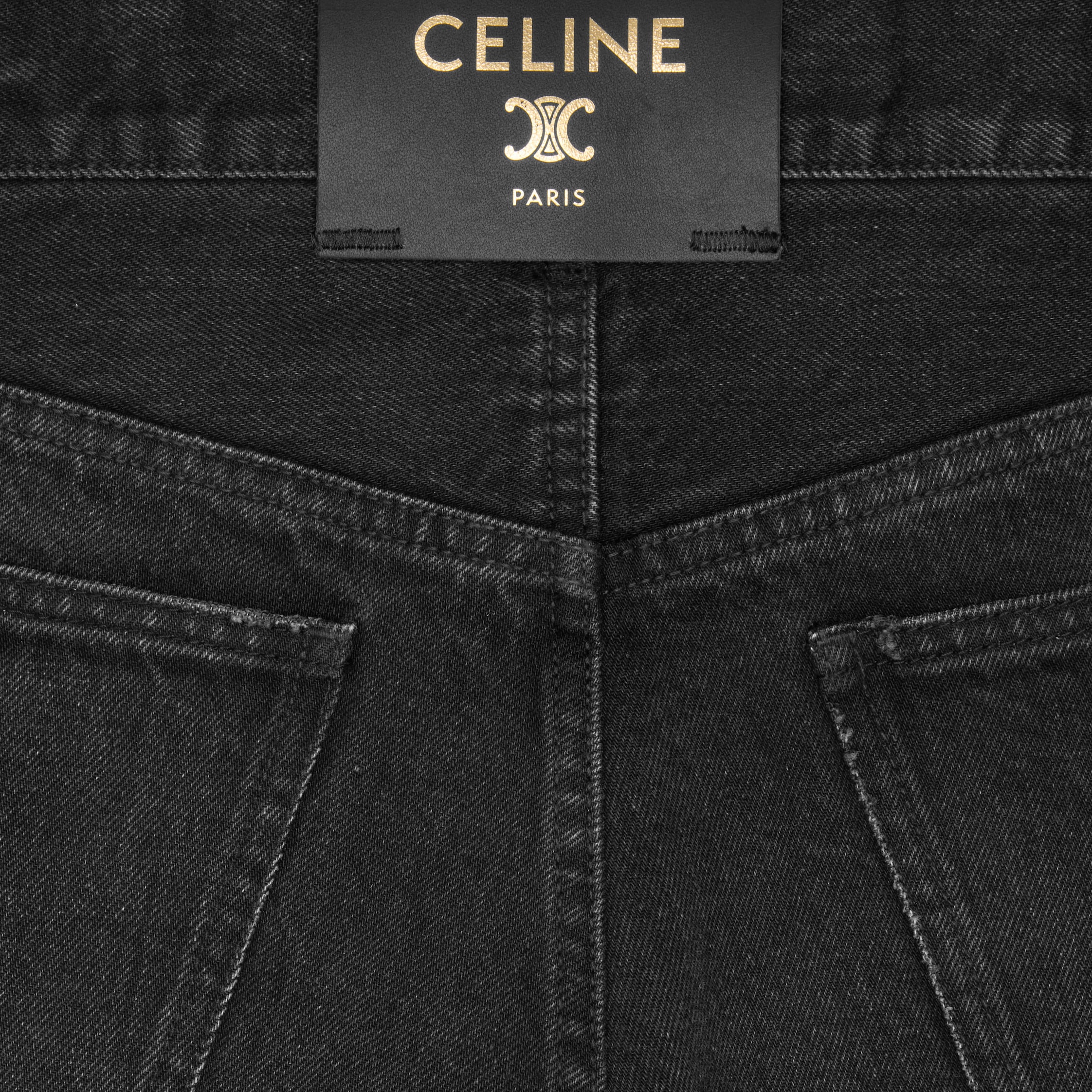 boyfriend jeans 001 IN cotton Denim - MAX BLACK WASH | CELINE