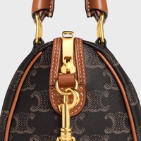 SMALL BOSTON IN Triomphe Canvas and calfskin - TAN - GIFTS FOR HER - 1 | CELINE