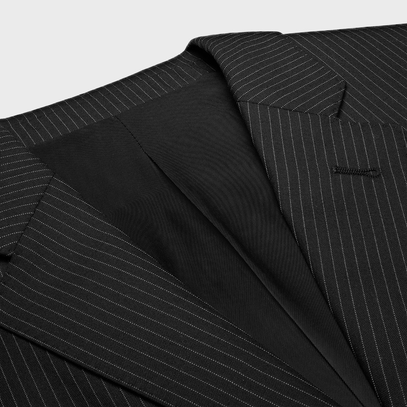sorbonne jacket IN striped wool - NUIT/GRIS -  - 1 | CELINE