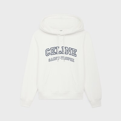 Celine棉質抓絨連帽衫 - 米白色 / 海軍藍 -  - tileIndex | CELINE