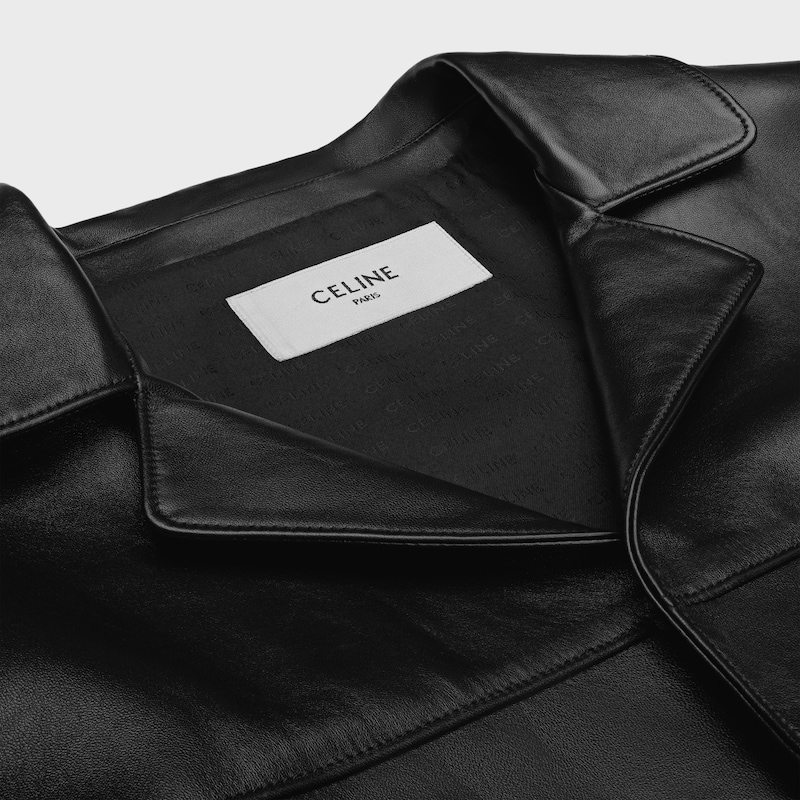 柔软羊皮革短大衣 - 黑色 -  - 1 | CELINE
