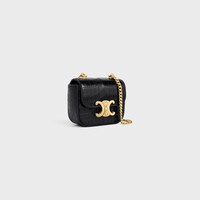 MINI CHAIN CLAUDE in NILOTICUS CROCODILE - BLACK - MORE LINES - 2 | CELINE