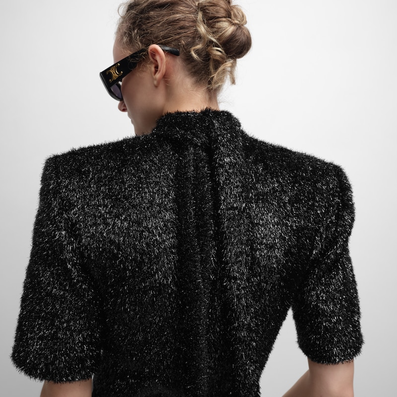 top IN lurex - NOIR BRILLANT -  - 1 | CELINE