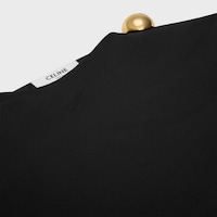 draped top IN WOOL SILK - BLACK -  - 2 | CELINE