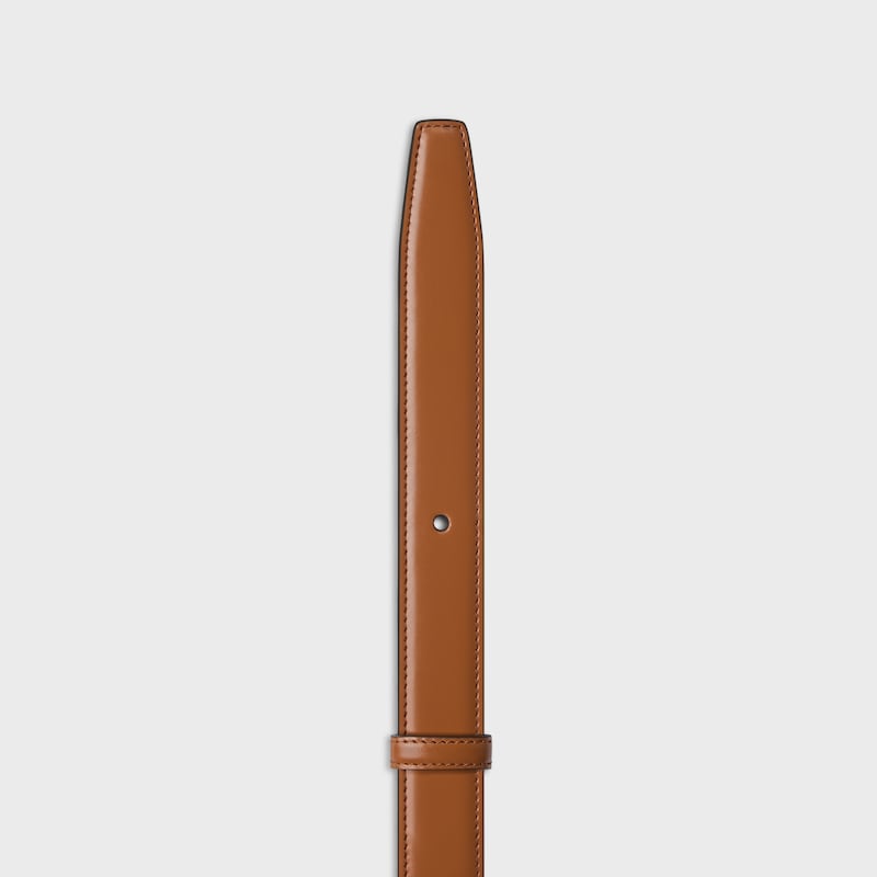 lani&egrave;re de ceinture r&eacute;versible 25MM TAURILLON - GOLDEN TAN / BLEU POUDR&eacute; -  - 1 | CELINE