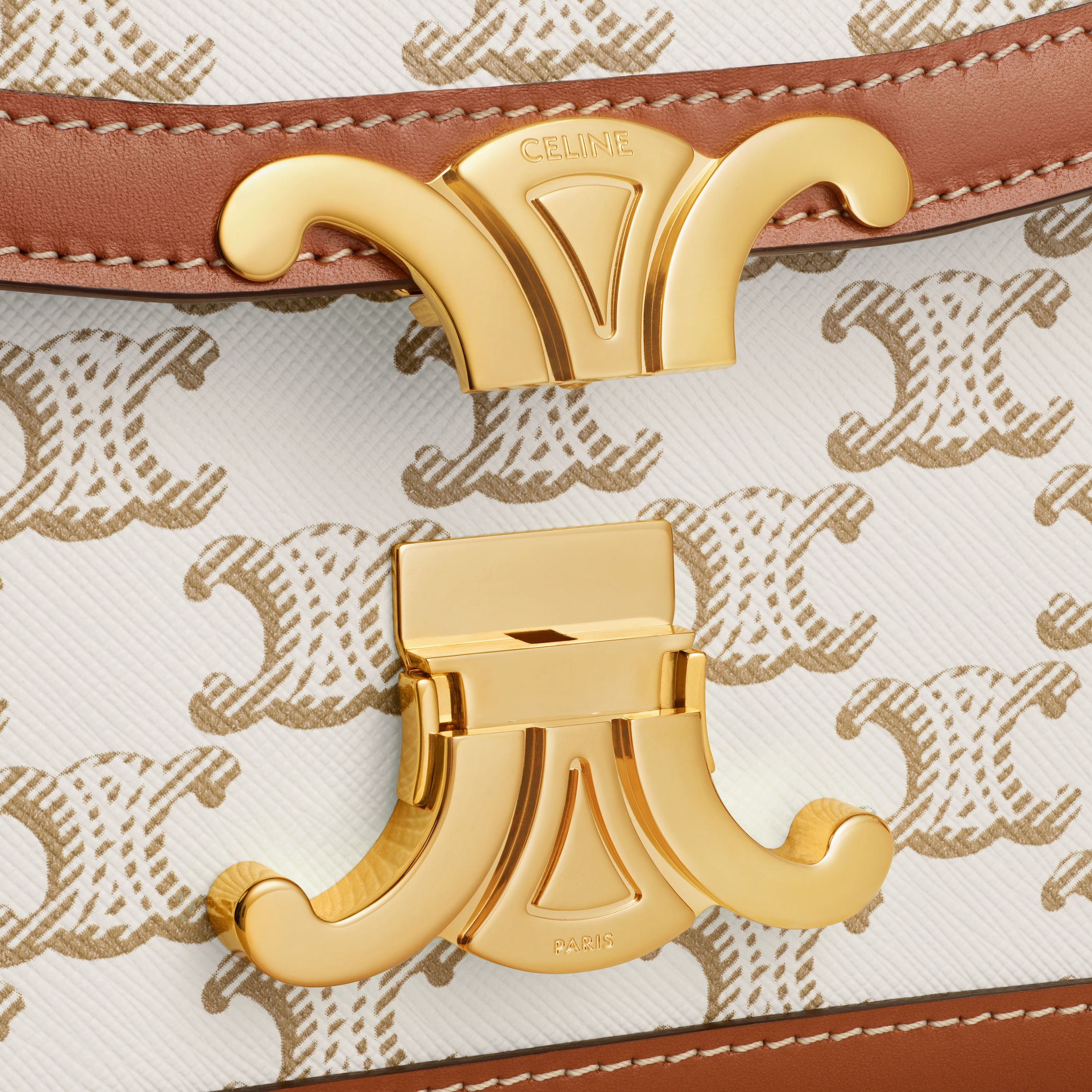 【関税&送料込】Celine Clara Triomphe Canvas And Leather Buc Women's Clara bag in Triomphe canvas and calfskin | CELINE | 24S