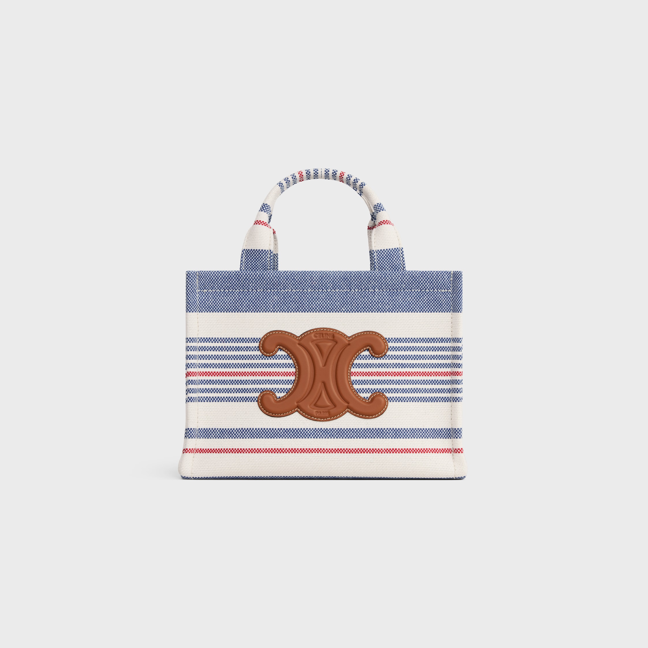 VIP特価【CELINE】SMALL CABAS TAHIS STRIPED TEXTILE 199162EYW Women's Small cabas Thais in striped textile | CELINE | 24S