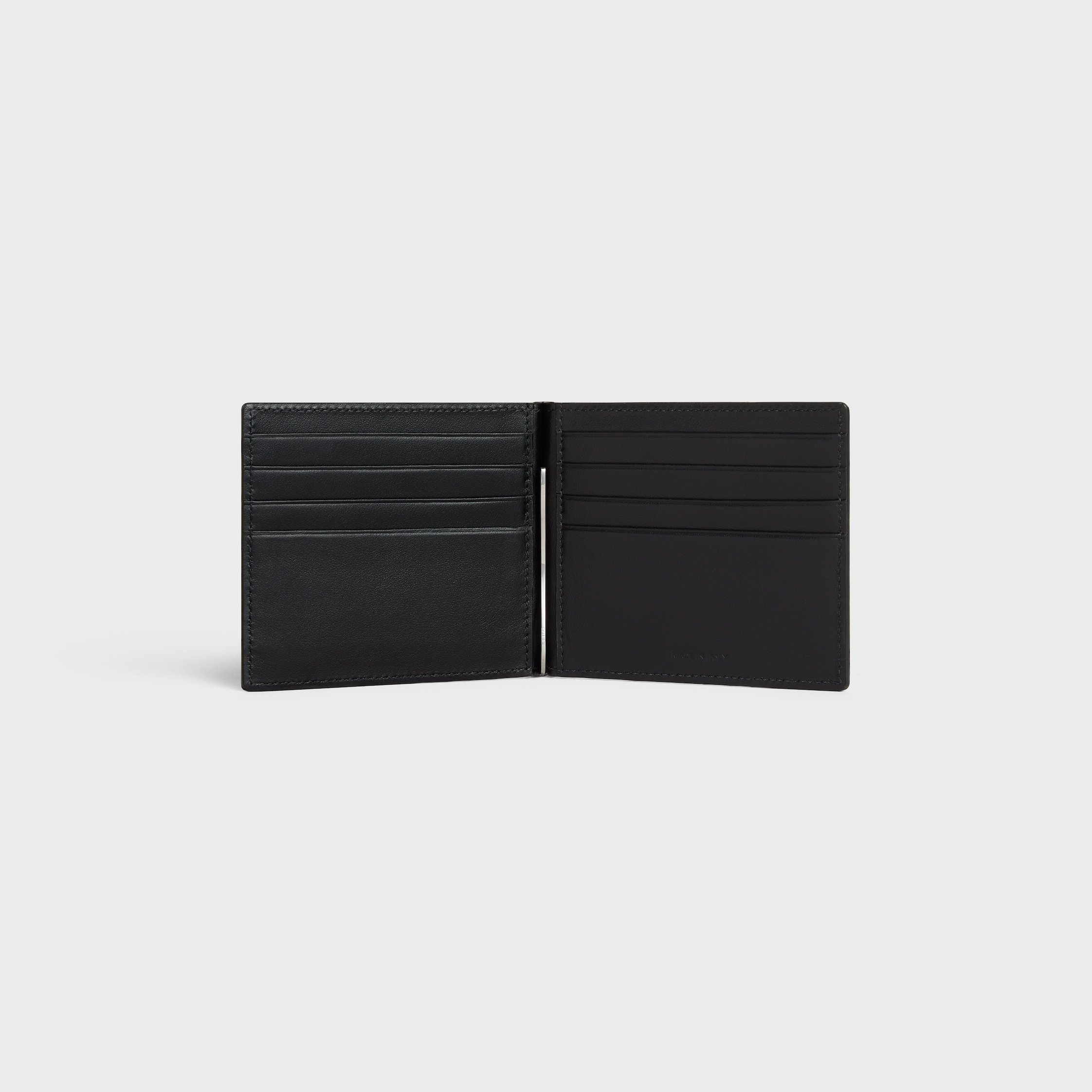 セリーヌ ビルクリップウォレット グレインドカーフスキン ブラック 現行販売品 国内即発【CELINE】実用的 ビルクリップウォレット (CELINE