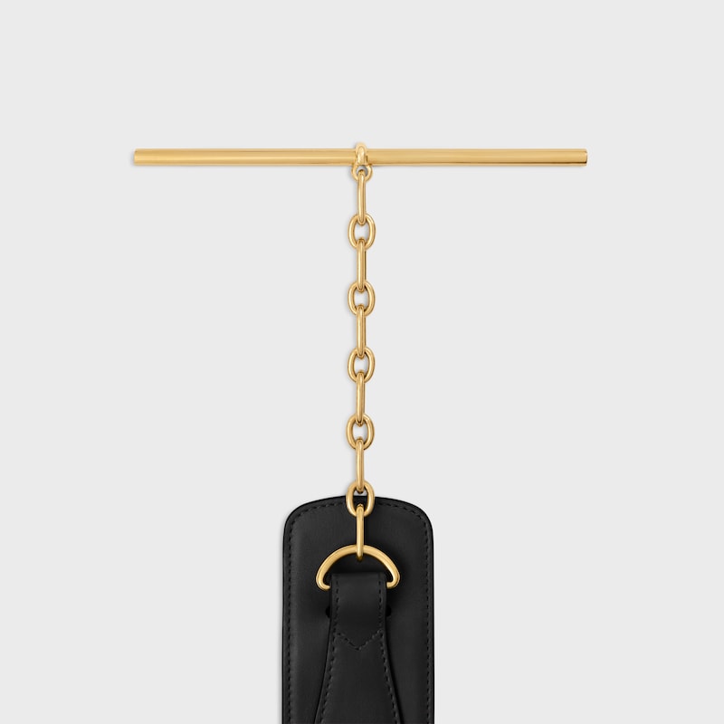 CEINTURE CELINE DISC LARGE mod&egrave;le 50MM VEAU SOUPLE NATUREL - Noir -  - 1 | CELINE