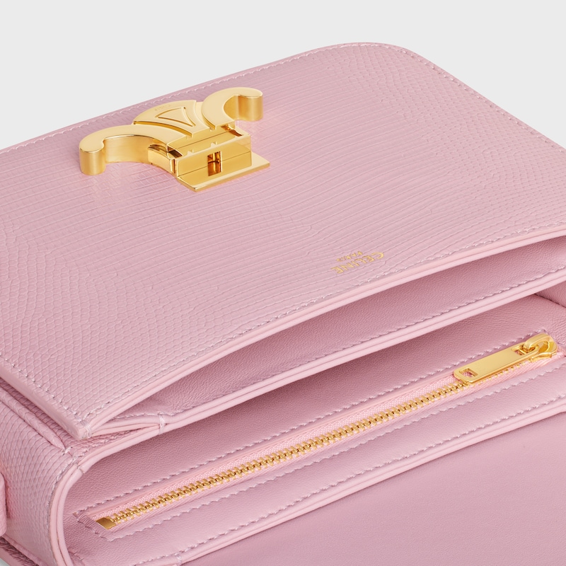 Teen Triomphe Bag in lizard - LIGHT PINK - TRIOMPHE - 1 | CELINE