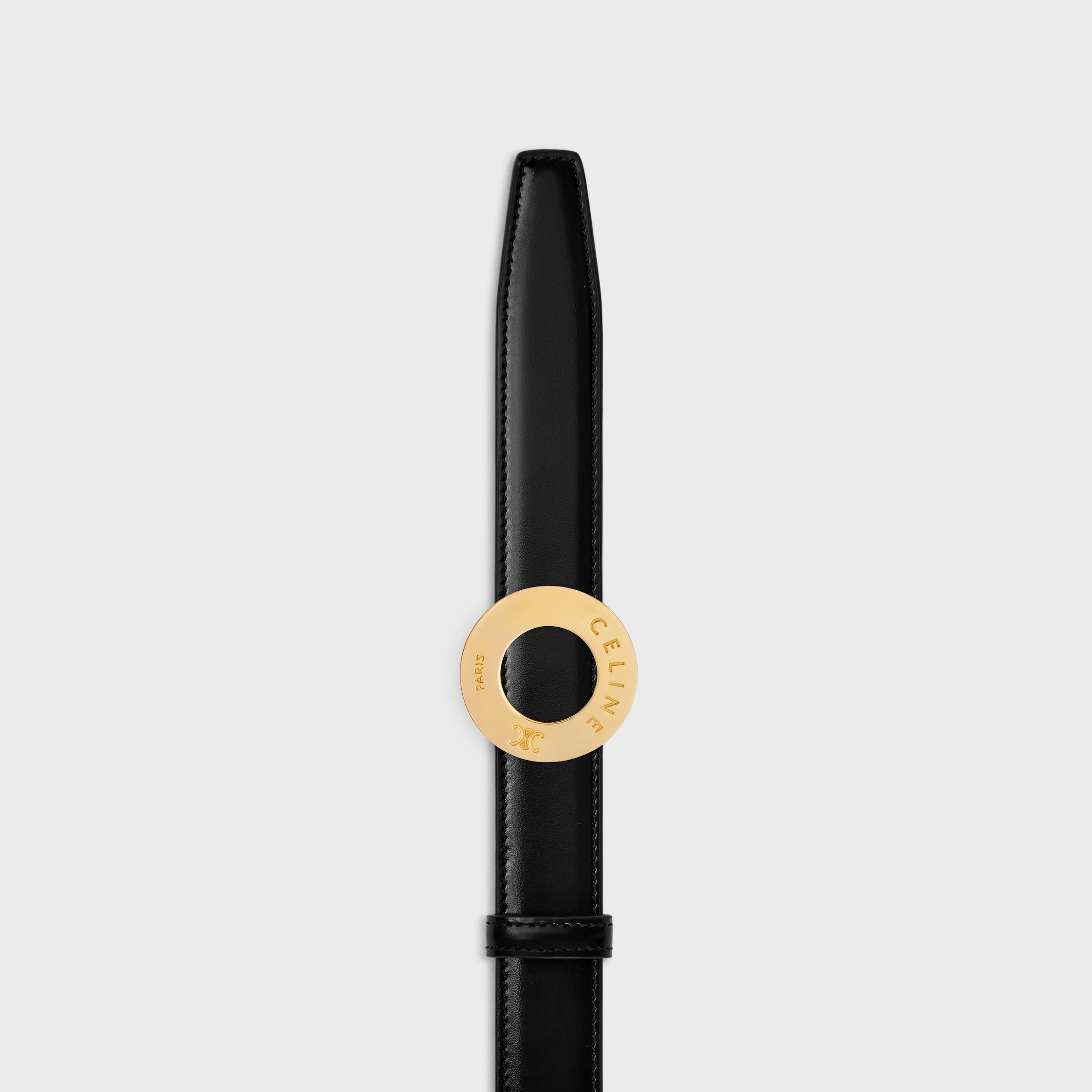 CELINE by Hedi Slimane バクルベルト CELINE DISC BUCKLE & REVERSIBLE STRAP 25MM - BLACK / TAN | CELINE