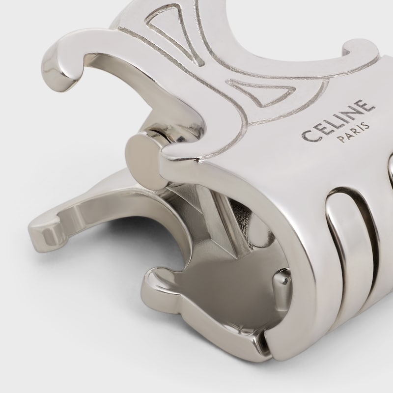 Set de 3 Mini Pinces &agrave; Cheveux Celine en Laiton Rhodi&eacute; et Acier - ARGENT - ACCESSOIRES CHEVEUX - 1 | CELINE