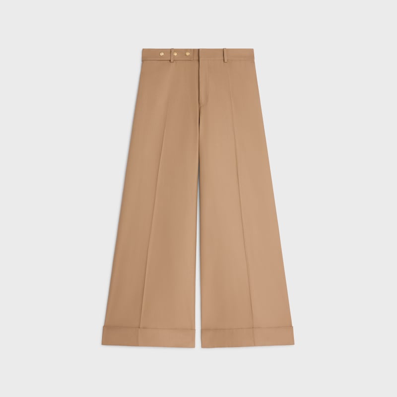 docks trousers IN cotton twill - CARAMEL -  - 1 | CELINE
