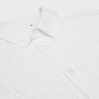 camisa de algodón con bordado inglés - BLANCO -  - 1 | CELINE