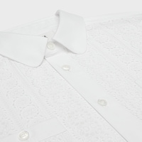 shirt in broderie anglaise cotton - WHITE -  - 2 | CELINE
