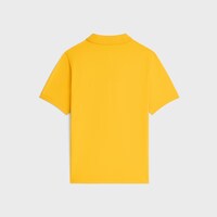 polo shirt IN PIQUE COTTON JERSEY - POST IT YELLOW / NAVY -  - 2 | CELINE