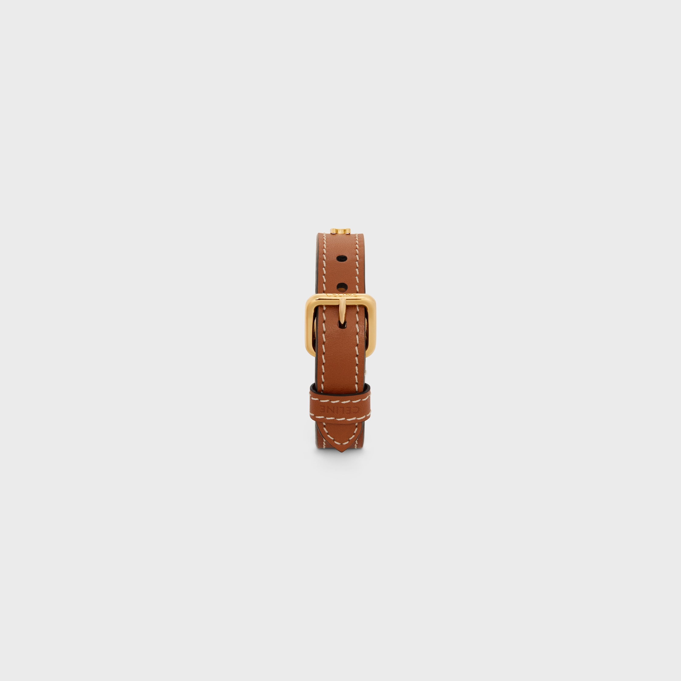 ブレスレット CELINE Leather Bracelet in Brass and Calfskin Leather bracelet Celine Brown in Leather - 56096693