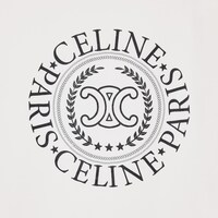 CELINE平紋針織寬鬆版型T恤 - 米白色 / 海軍藍 -  - 1 | CELINE