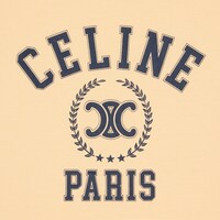 TOP SIN MANGAS CELINE PARIS DE PUNTO DE ALGODÓN - TARTA DE QUESO / AZUL MARINO -  - 1 | CELINE