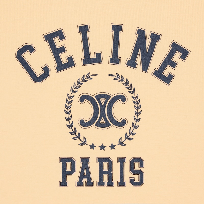 Canotta Celine in jersey di cotone - CHEESECAKE/BLU NAVY -  - 1 | CELINE