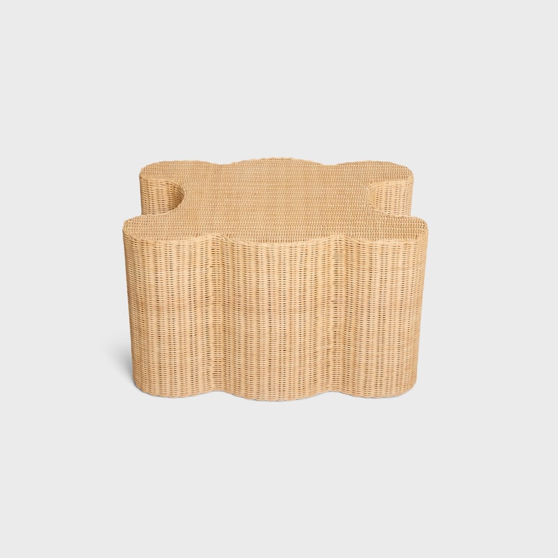 TRIOMPHE OTTOMAN IN WICKER - NATURAL - HOME - 1 | CELINE