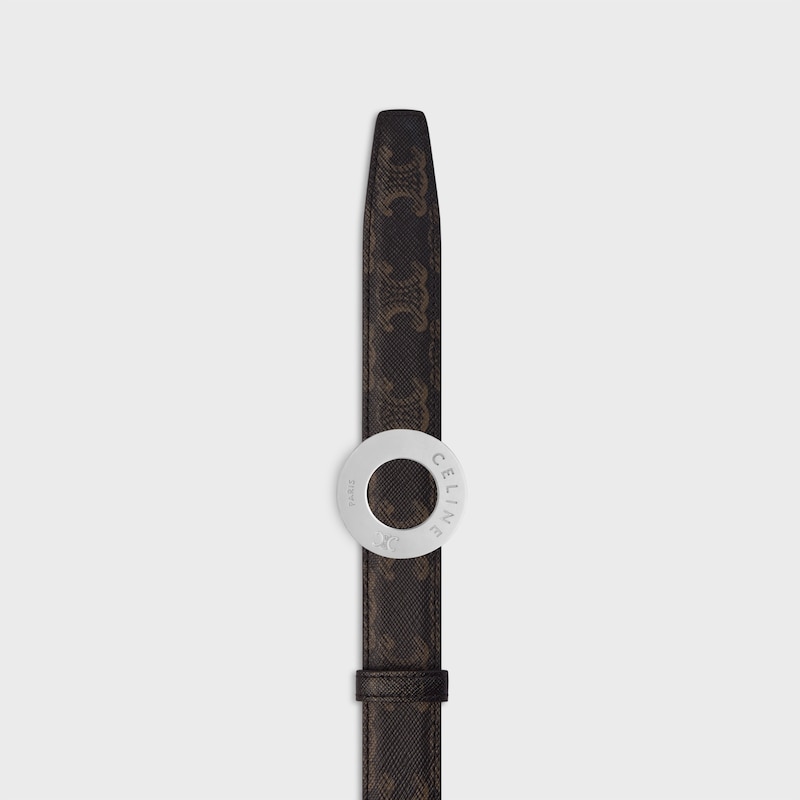 Reversible Strap 25MM IN Natural Calfskin and Triomphe Canvas -  -  - 1 | CELINE