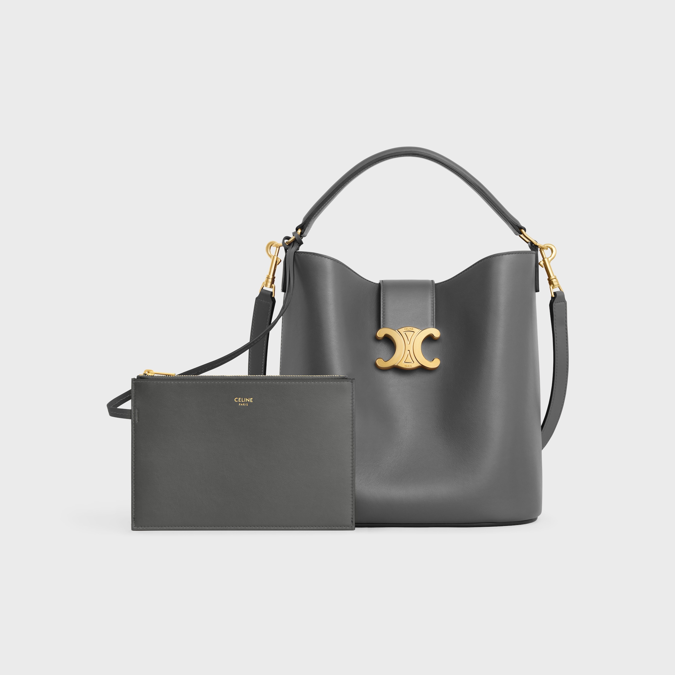 ★関税込み★ CELINE Louise Small Bucket Bag SMALL BUCKET LOUISE IN SMOOTH CALFSKIN - TAN | CELINE